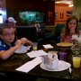 2012-07-16 08.38.55  Breakfast by the fish tank at Fairfield Inn